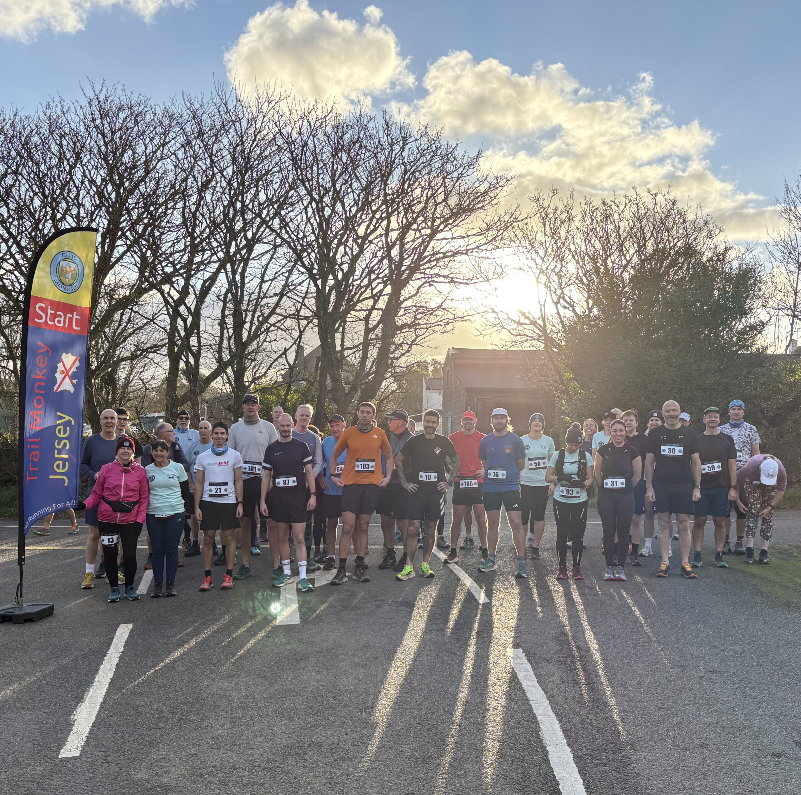Trail runners in Jersey