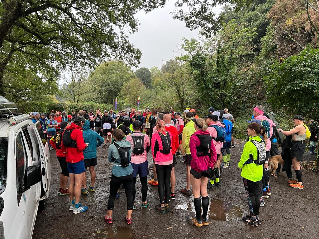 Trail runners on Jersey's north coast