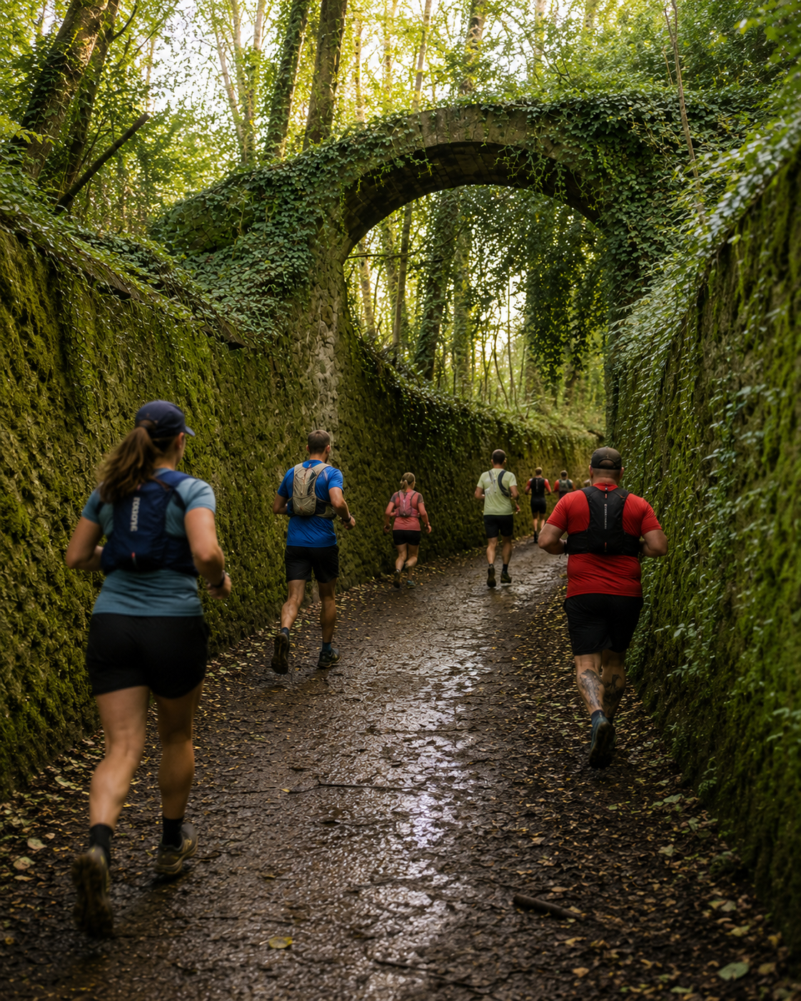 Beast of the East runners on Jersey trails